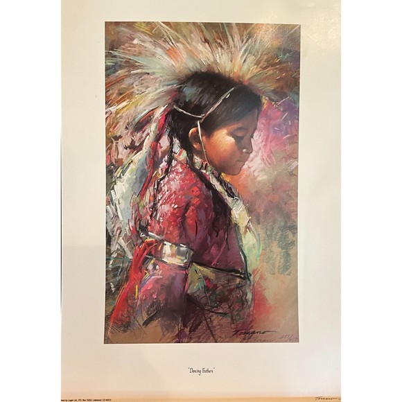 Toscano "Dancing Feathers" Print - Picture 1 of 1